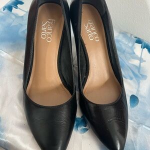 Franco Sarto Black Leather Heels